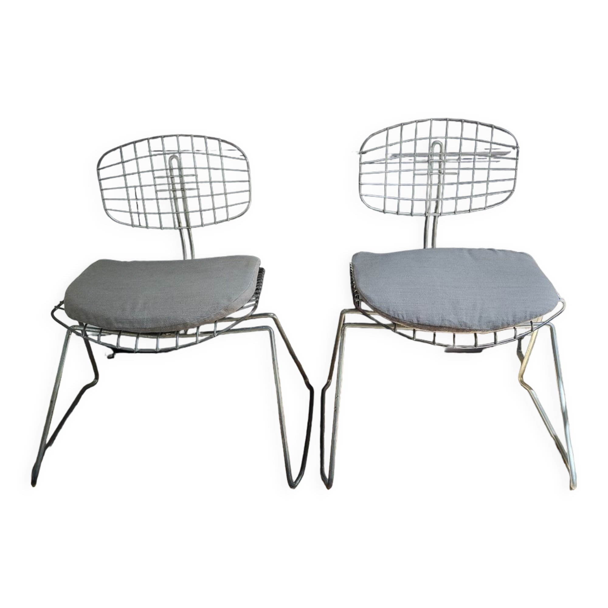 Beaubourg chairs in steel and fabrics by Michel Cadestin and Georges Laurent - 1976
