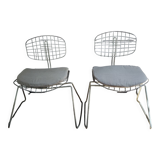 Beaubourg chairs in steel and fabrics by Michel Cadestin and Georges Laurent - 1976