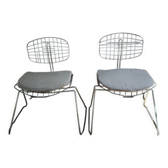 Beaubourg chairs in steel and fabrics by Michel Cadestin and Georges Laurent - 1976