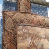 Antique polychrome tapestry in the Aubusson style