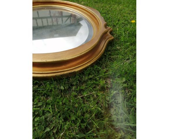 Beveled oval mirror 90x55cm