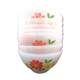 Set of 7 bowls in arcopal -flower décor - vintage around 1970