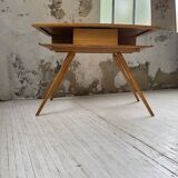 Vintage oak compass desk