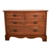 Four-drawer chest with marquetry