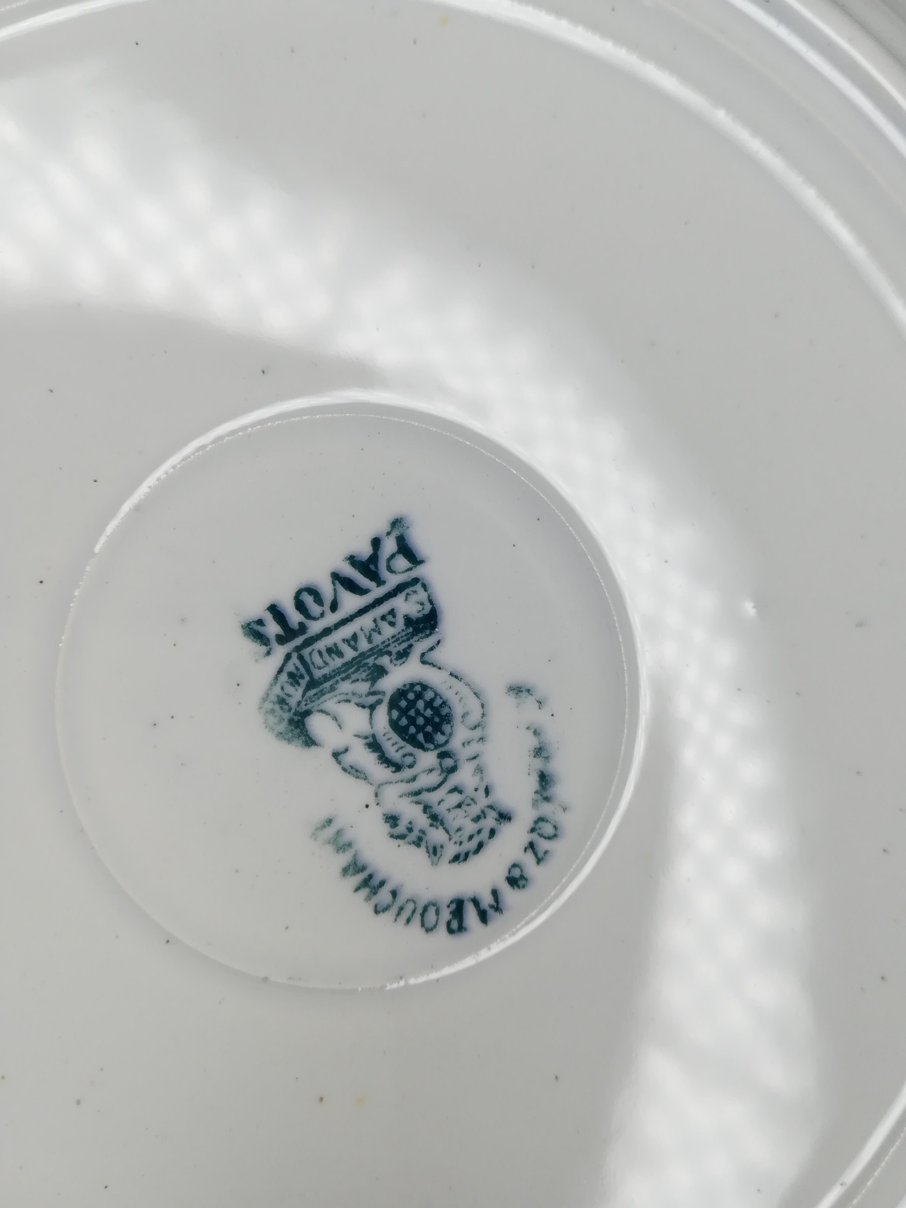 Series of 6 flat plates Saint Armand "poppy"