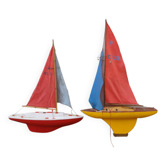 2 jouets anciens bateaux gs france