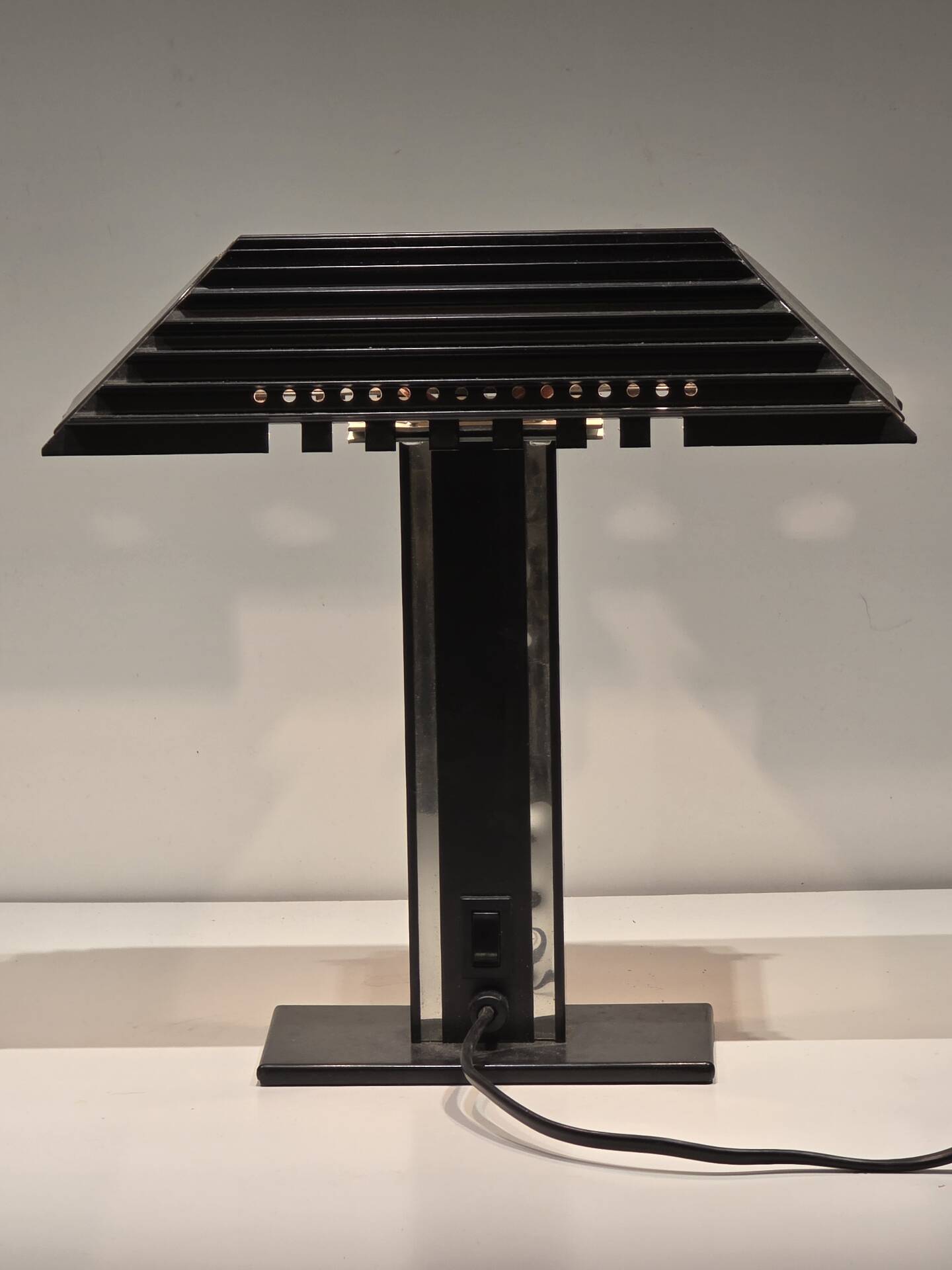 Lampe de bureau halogène Aluminor métal années 70