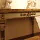 Italian Louis XVI White Lacquer and Giltwood Console with Scagliola Siena Marble Top