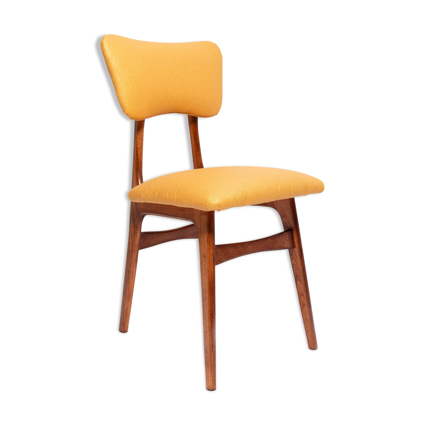 Mid-Century Butterfly Dining Chair, Vegan Pineapple Leather, Europe, 1960s
