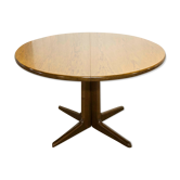 Table ronde 2 rallonges bois massif 1980