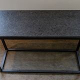 Console in granite silver grey