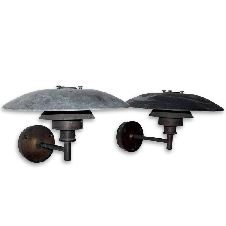Poul Henningsen - pair of outdoor wall lamps