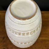 Jean Besnard (1889-1958) After, Cracked Glaze Vase with Geometric Pattern Circa 1940