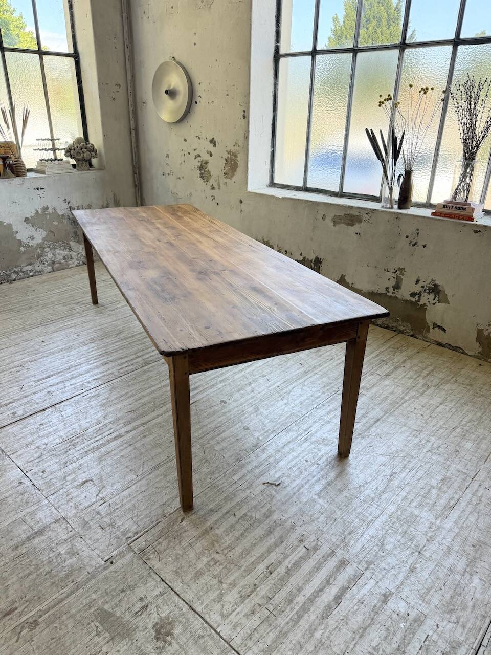 50s pine and oak farmhouse table 2.5m