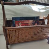 Wood and Vienna straw magazine rack