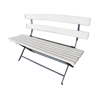 Wooden and iron garden bench 1950 foldable