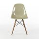 Chaise à coque latérale Eames DSW originale vintage gris jaune Vitra