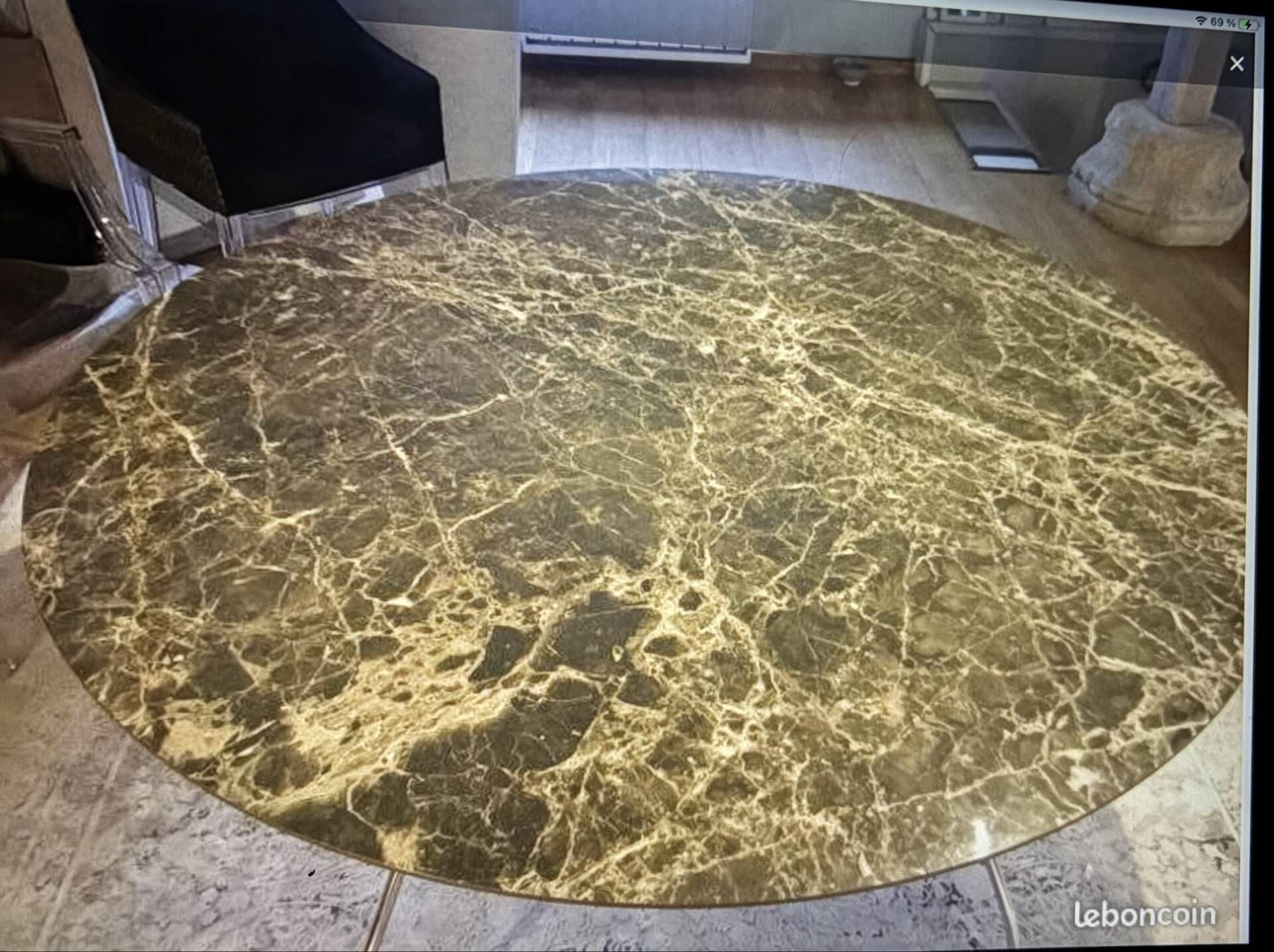 Table Kartell Glossy marbre round