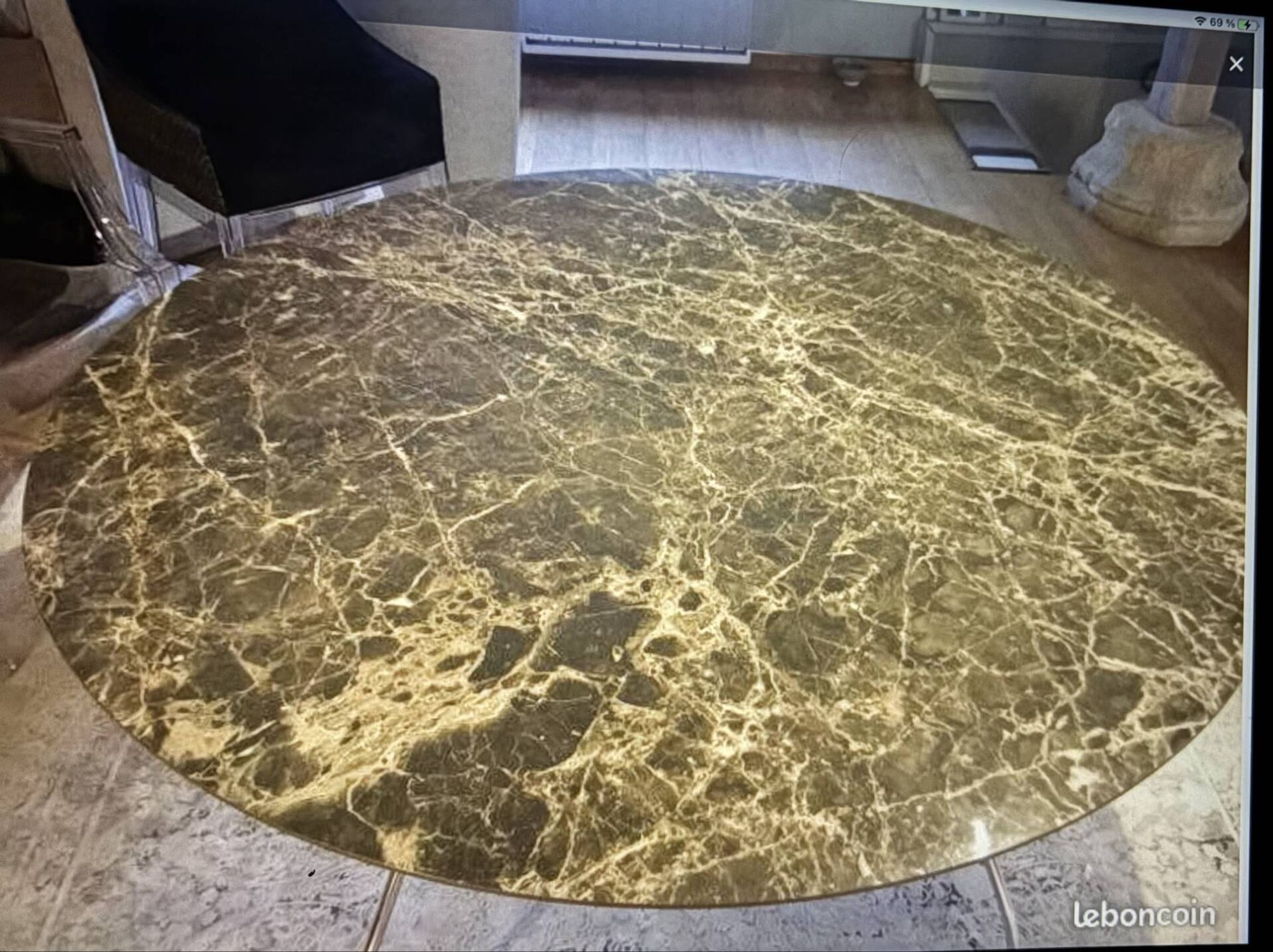 Table Kartell Glossy marbre round