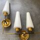 Brass and opaline wall lamp 1950/60