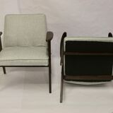 Armchair Bunny Type 300-177, 1960s antique gray fabric.