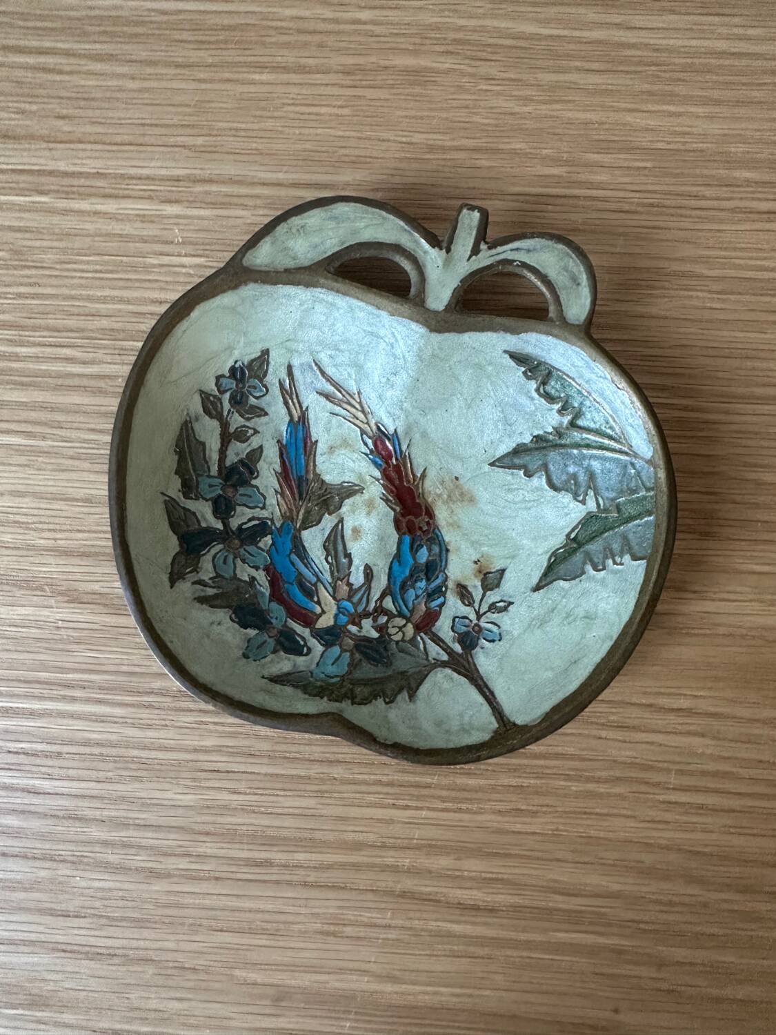 Enamelled brass pocket tray