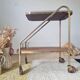 Vintage 1950s dessert bar - Gold metal and wood formica trays