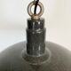 Vintage industrial dark grey enamel hanging light, 1950s