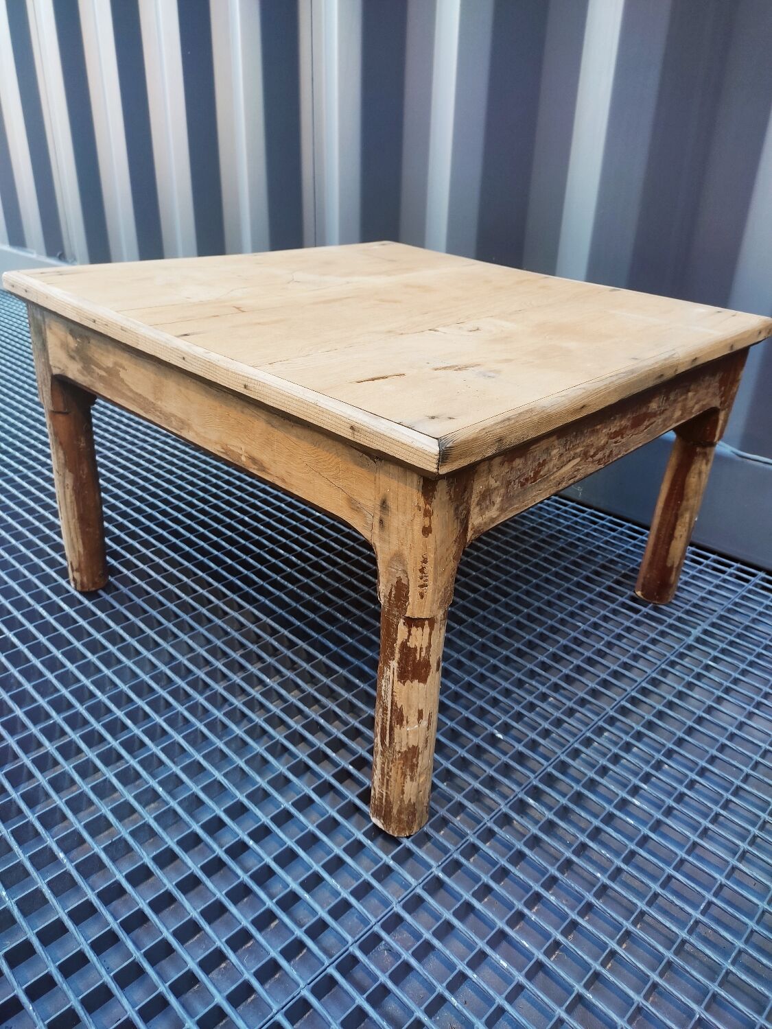 Raw wood coffee table