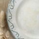 Lot 6 mismatched iron earth dessert plates