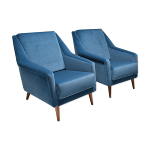 Paire de fauteuils italiens
