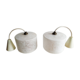 Pair of Scandinavian glass suspensions