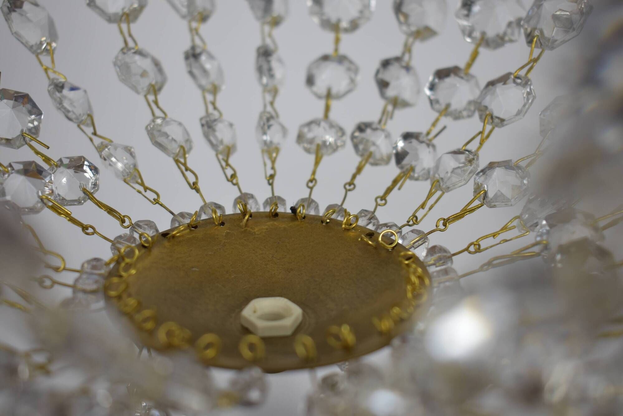 vintage glass stamped hot air balloon chandelier