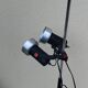 Vintage 2-spot floor lamp from the 70s, produced by Miwi