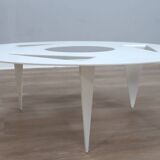 Ulyssimo minimal round coffee table by U. Müller Reisser 1990s