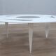 Ulyssimo minimal round coffee table by U. Müller Reisser 1990s