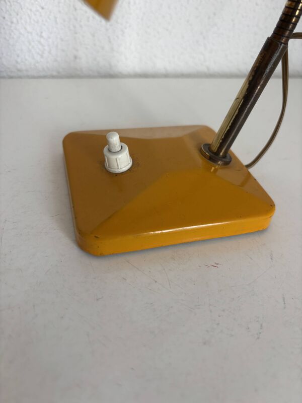 Lampe vintage 1950 chevet bureau d'enfant gomme-gutte- 21 cm