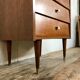 Commode vintage pieds fuseaux chêne 1960