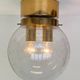 XXL Art Glass and Brass Ceiling Light, flushmount by Kamenicky Senov - 10pcs