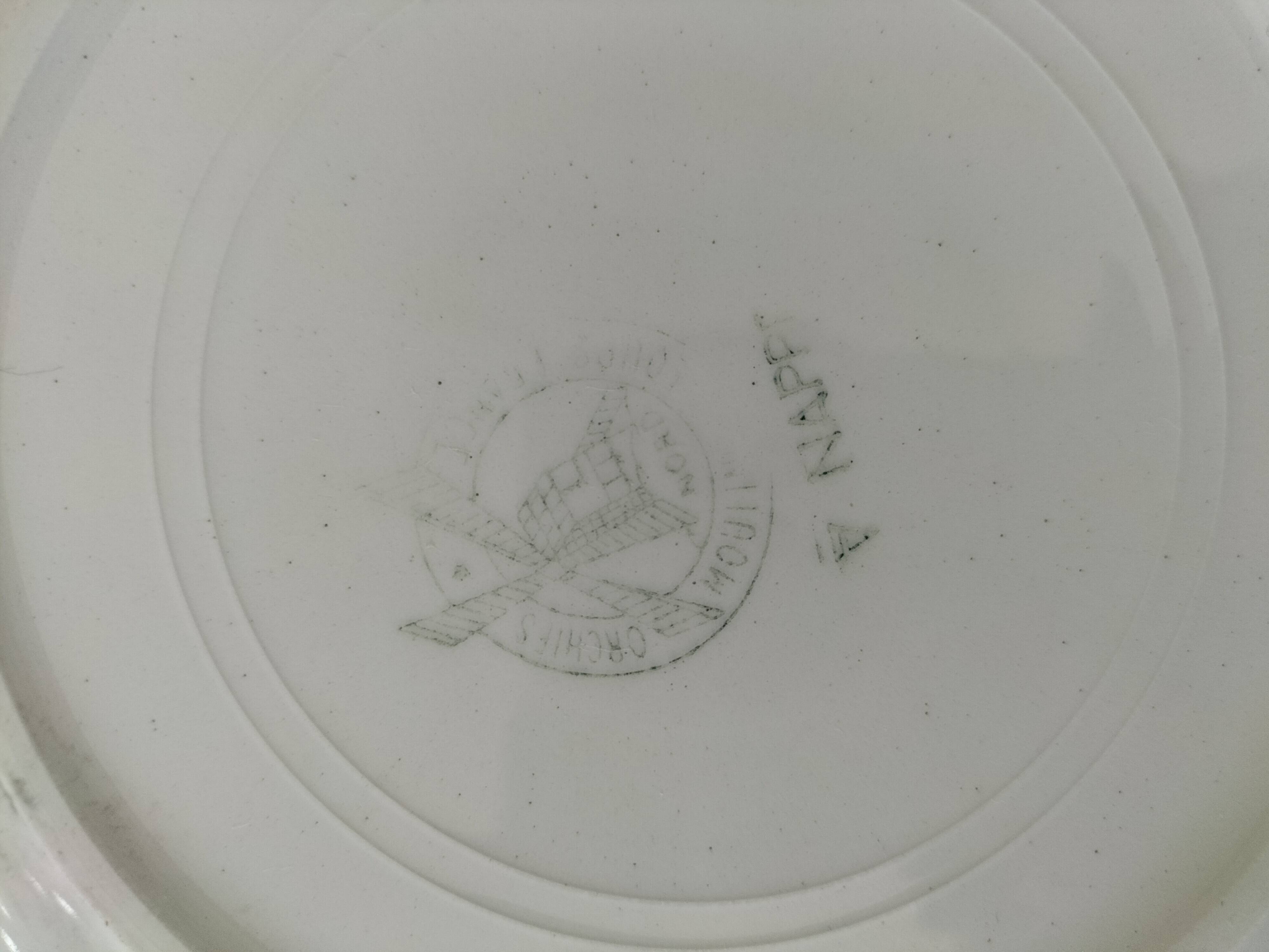 Set of dessert plates Moulin des Loups model Pink Tablecloth – 1950s