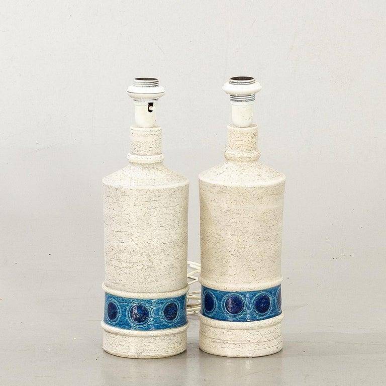 Aldo Londi desk lamps in ceramic by Bitossi Italy 1960 Signed