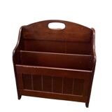 Porte-revue modulable en bois teinté – Table d’appoint astucieuse