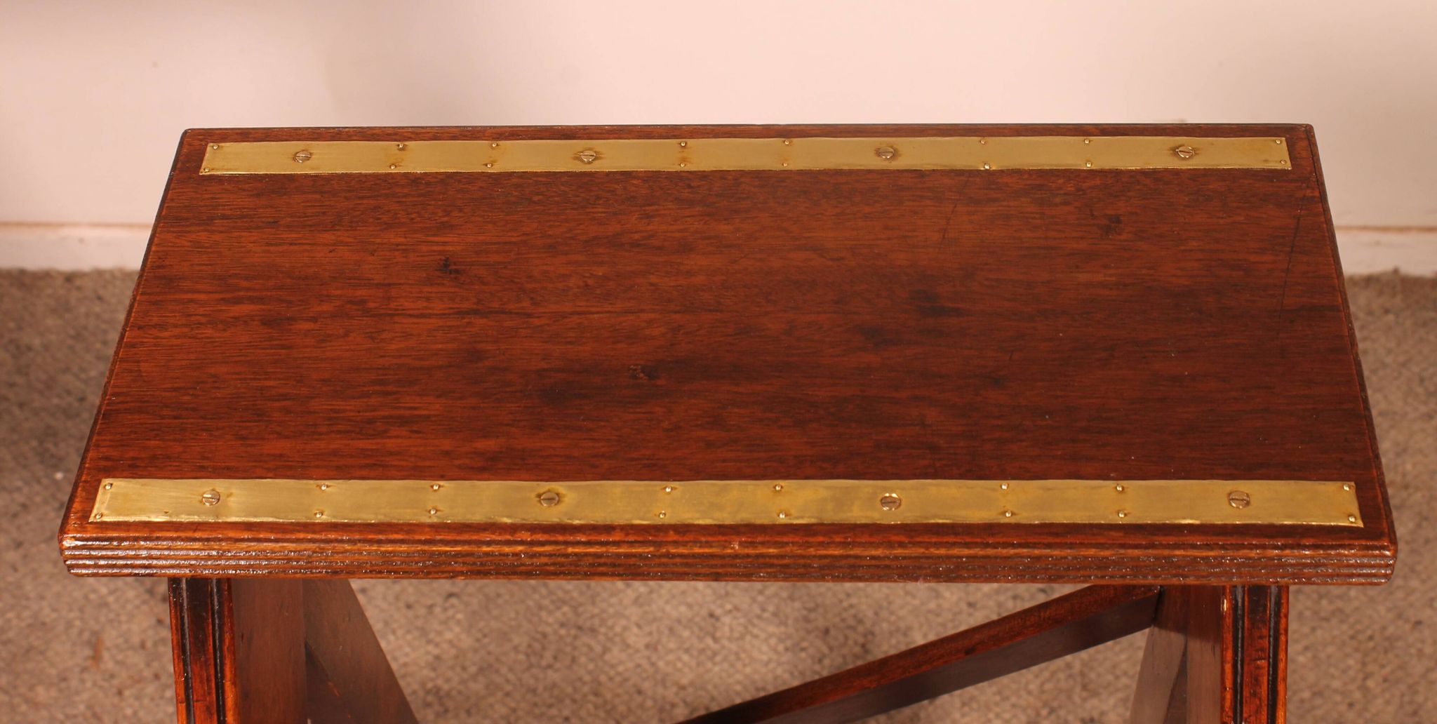 mahogany library step ladder - 19th century