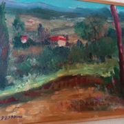 Still life by papalia sarino (1898/1958) oil on panel landscape