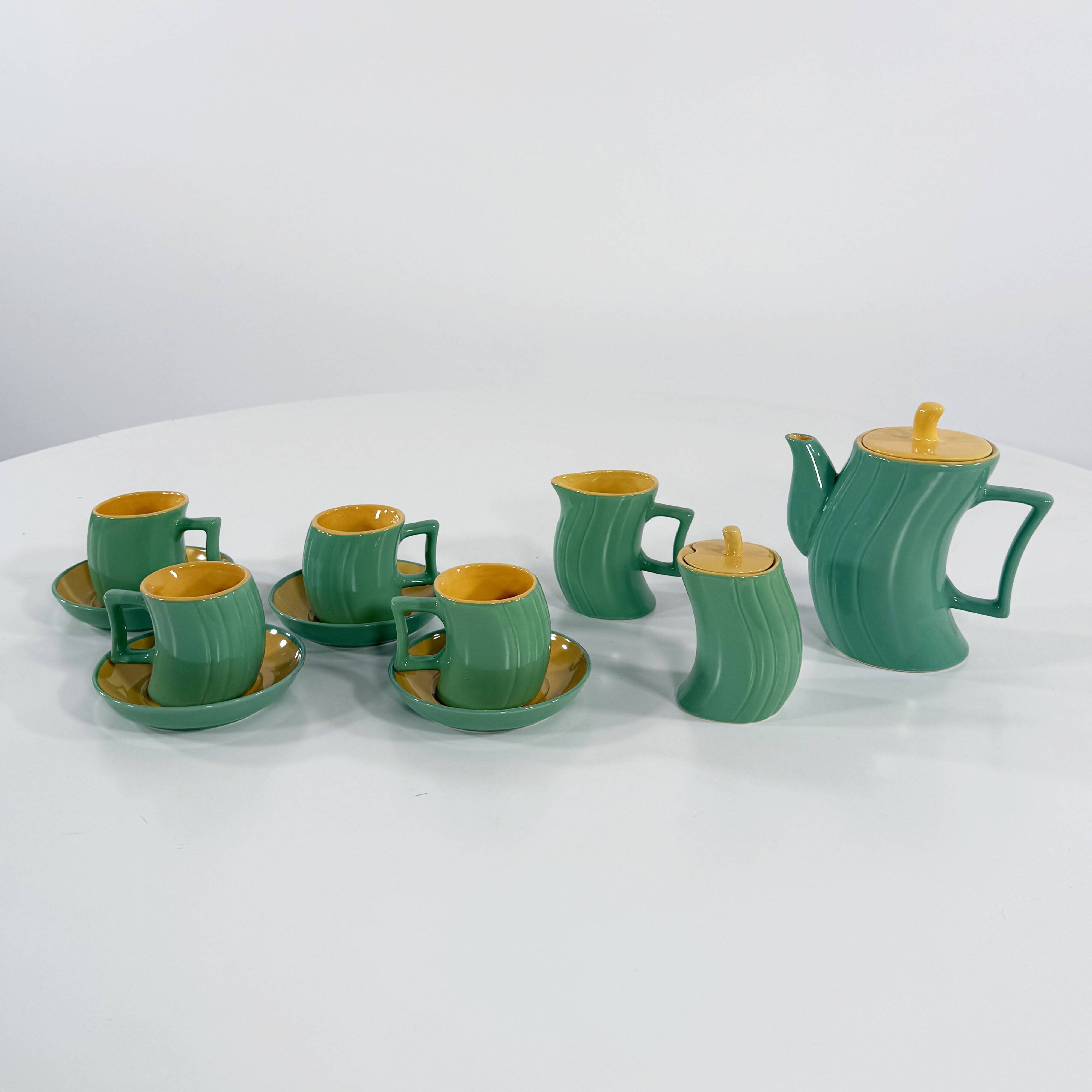 Ceramic tea service by Massimo Iosa Ghini for Naj Oleari, 1980