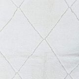 Large berber carpet blessed ouarain white diamonds 210x310cm