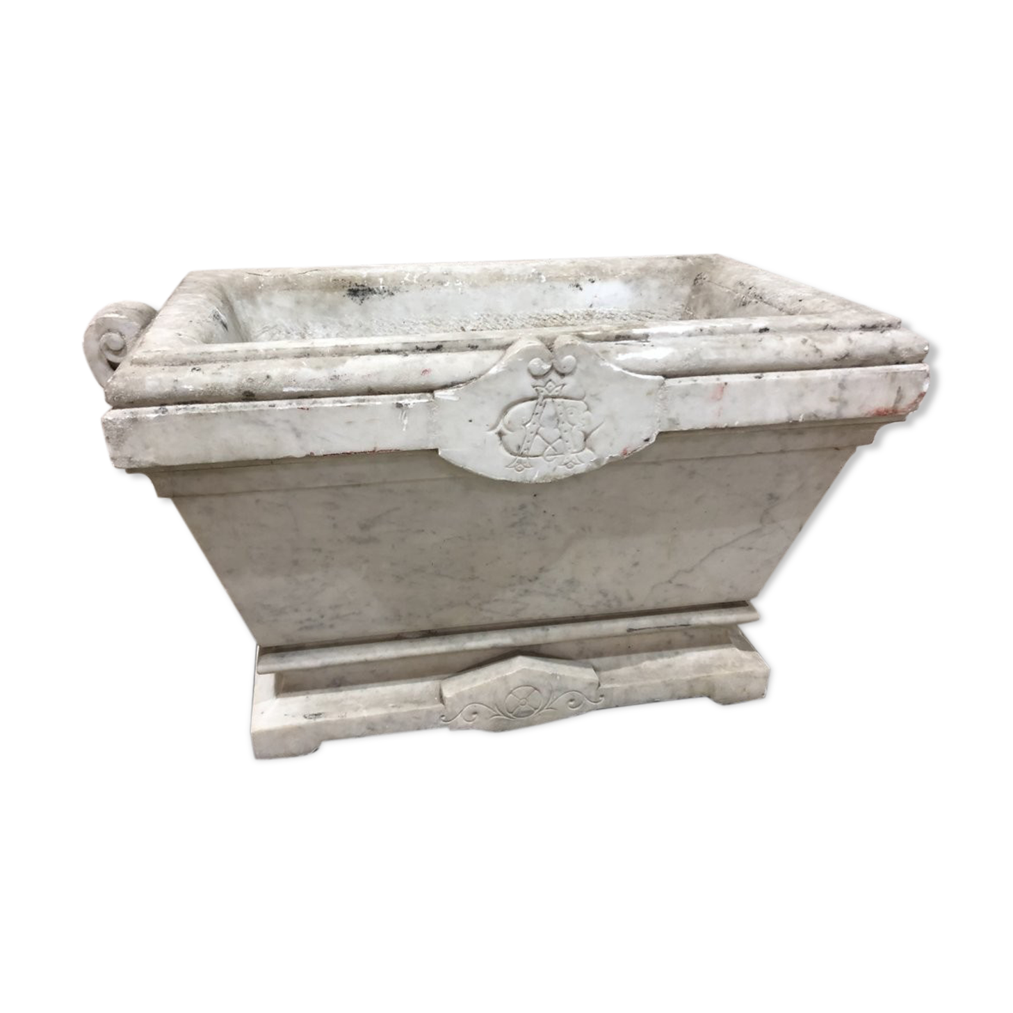 Gardener XVIIIth, century in molded marble, carved