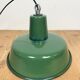 Industrial green enamel pendant lamp, 1960s