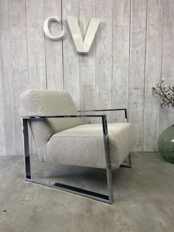 Fauteuil design inox chromé