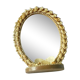 Mirror to be placed in wood and shell